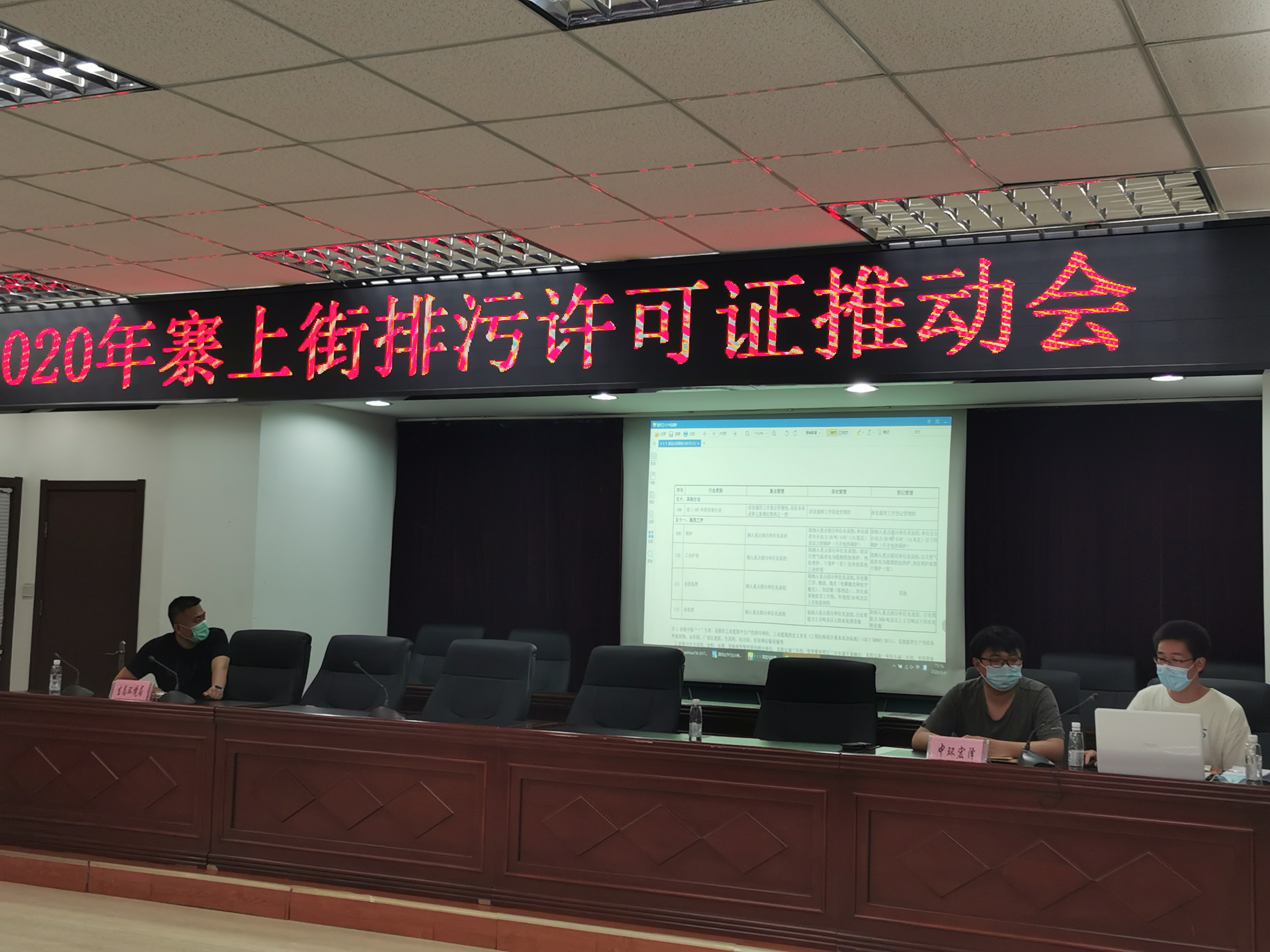 2020年寨上街道排污许可证推动会